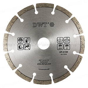 Диск алмазный, сегментный диск для сухой резки армированного ж/б, лазерная наварка резцов (DP-C180) 180 х 2,4 мм